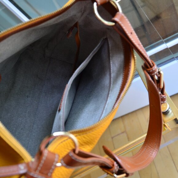 Dooney & Bourke Marigold Pebble Leather Hobo Bag - Picture 15 of 16